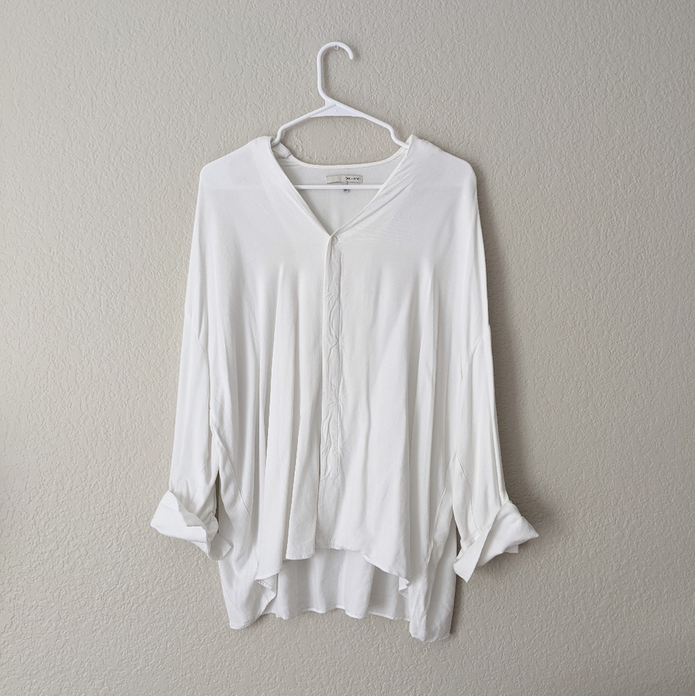 Oak + Fort Collarless Button Down Shirt